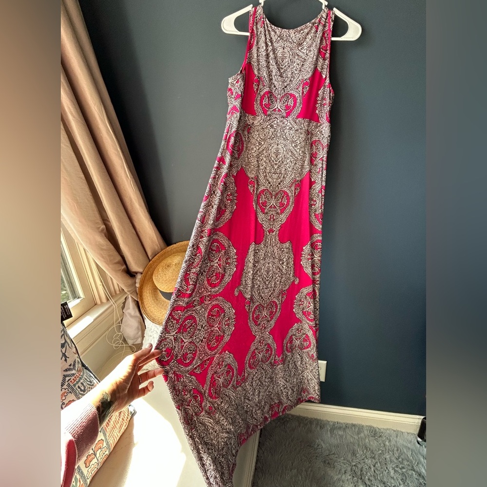 INC International Concepts Pink and Gray Halter Sundress - Picture 3 of 3